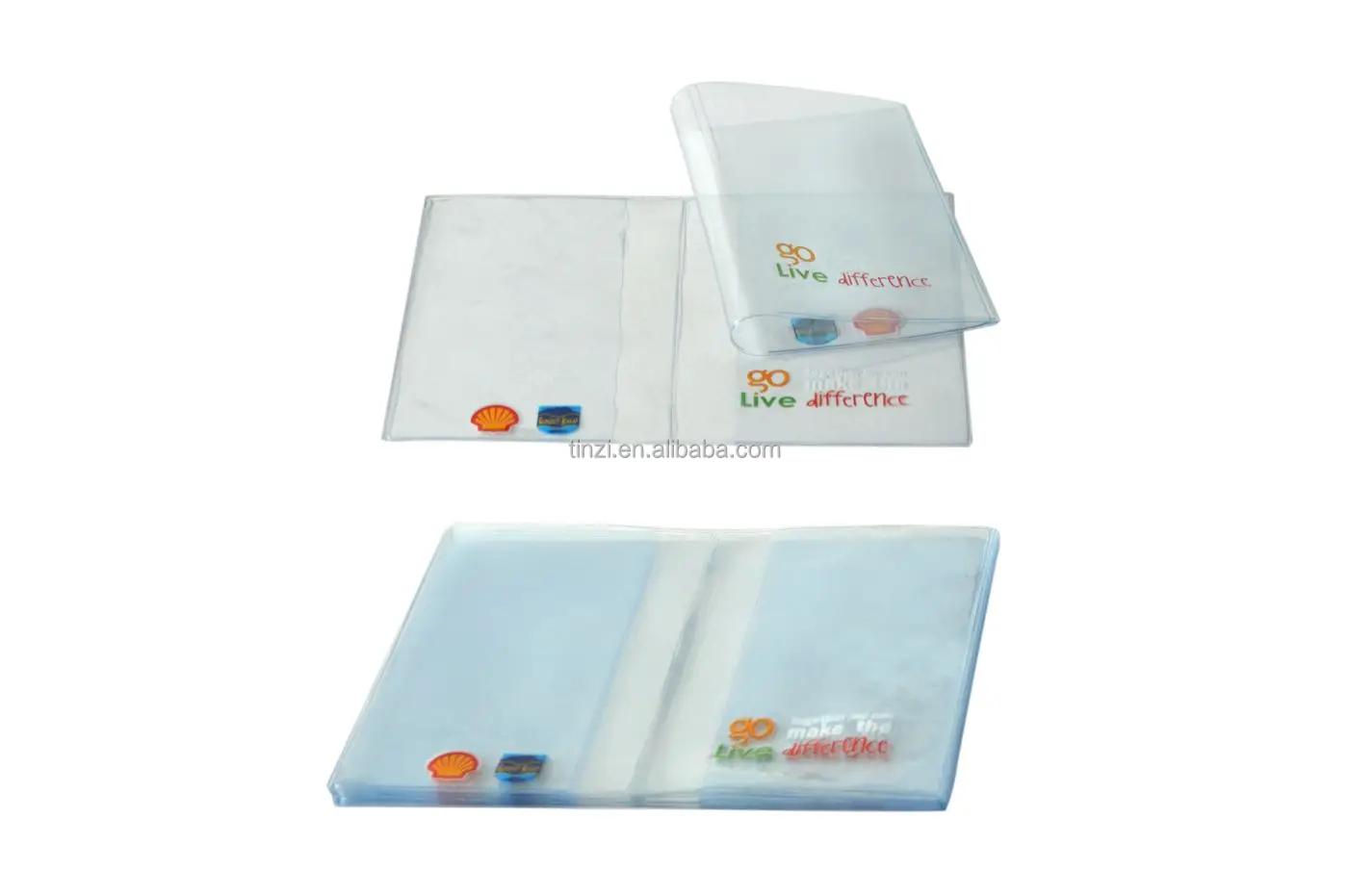 PVC Clear Transparent Travel Plastic Document Holder Passport  Cover