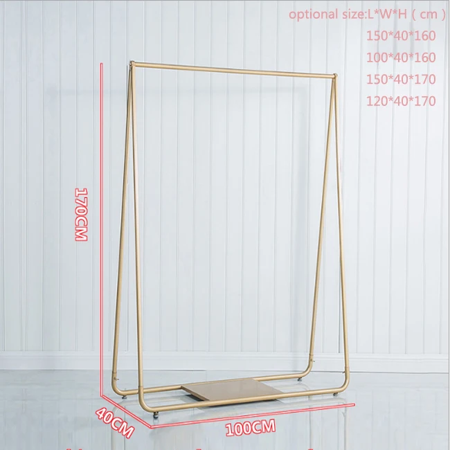 Стойка Gloden в европейском стиле элегантный дизайн стойка для демонстрации одежды напольная платьев магазинов стойки
