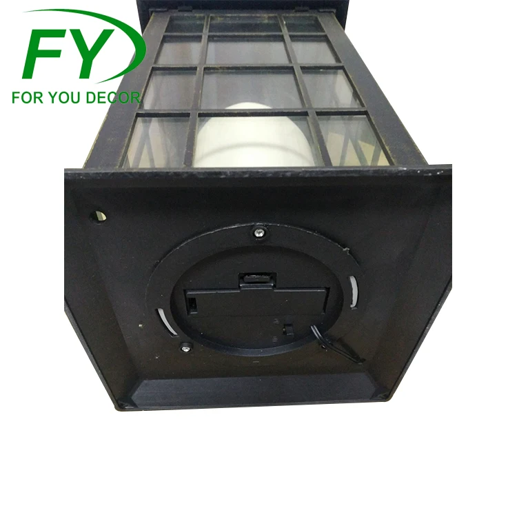 
Hot sale professional outdoor black plastic led solar powered lantern 