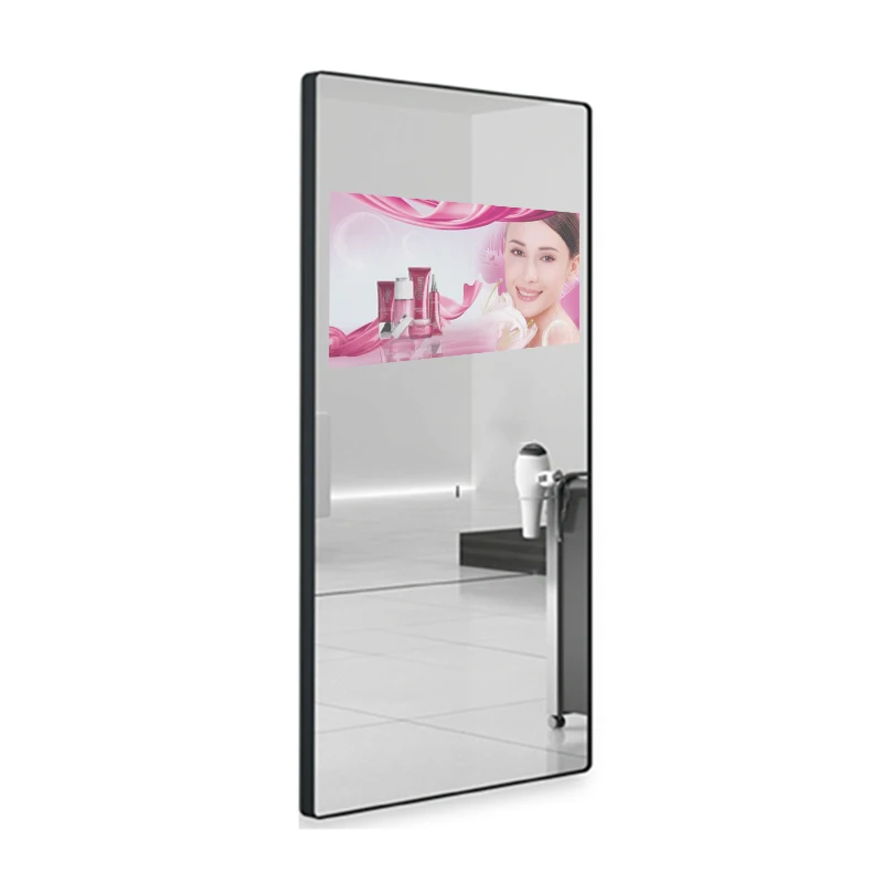 21.5' Magic mirror photo booth LCD screen advertising display digital kiosk with sensor