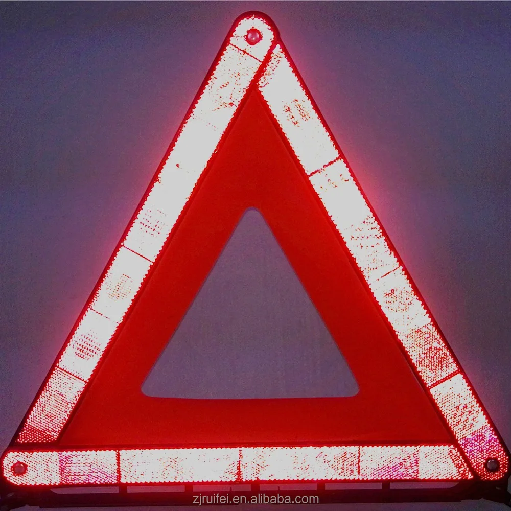 E-mark Approved High Reflective Emergency Roadside Early Warning Triangle for Europe