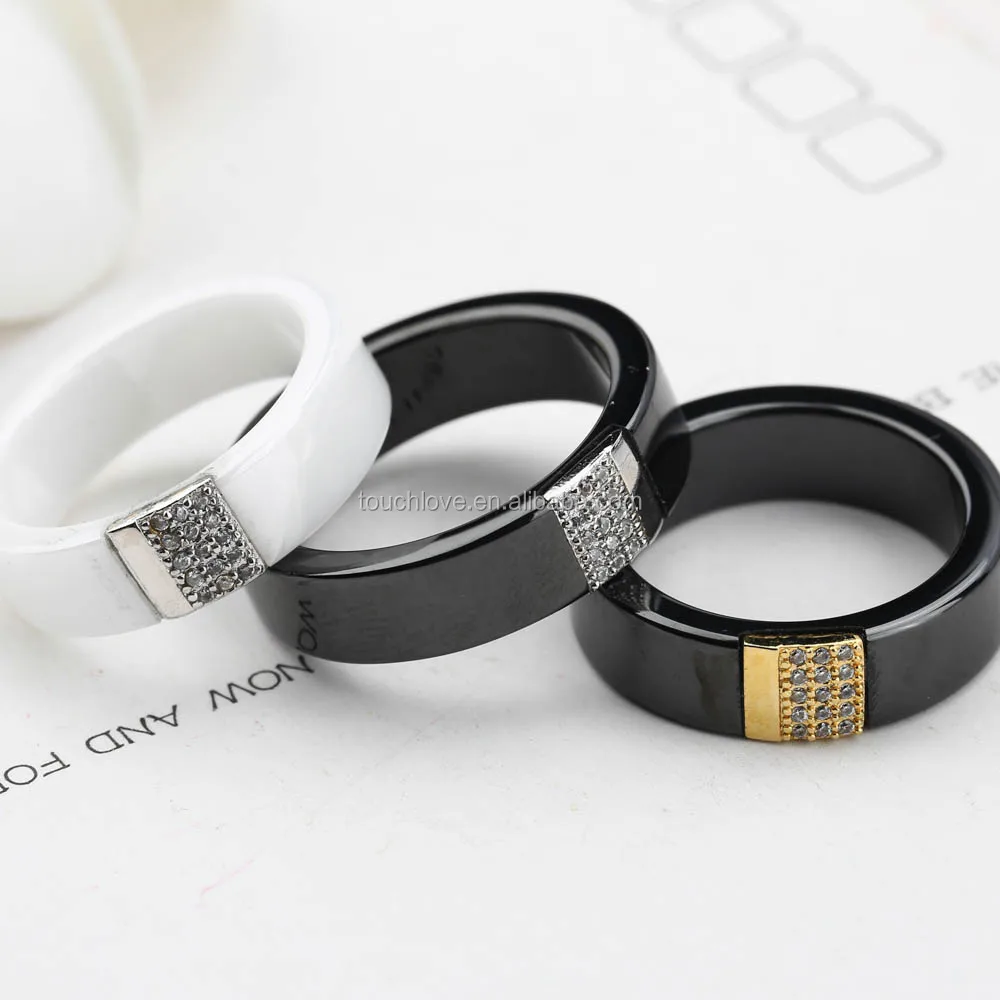 new fashion wholesale black ceramic ring for women