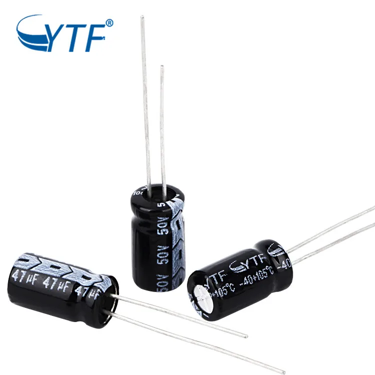 Рукавом высокая частота Low Esr 50 В 47 мкФ алюминиевый электролитический конденсатор