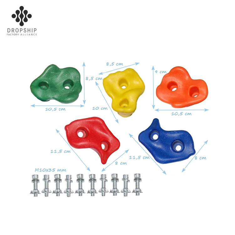 Dropship Kids youth rock climbing wall set rocks