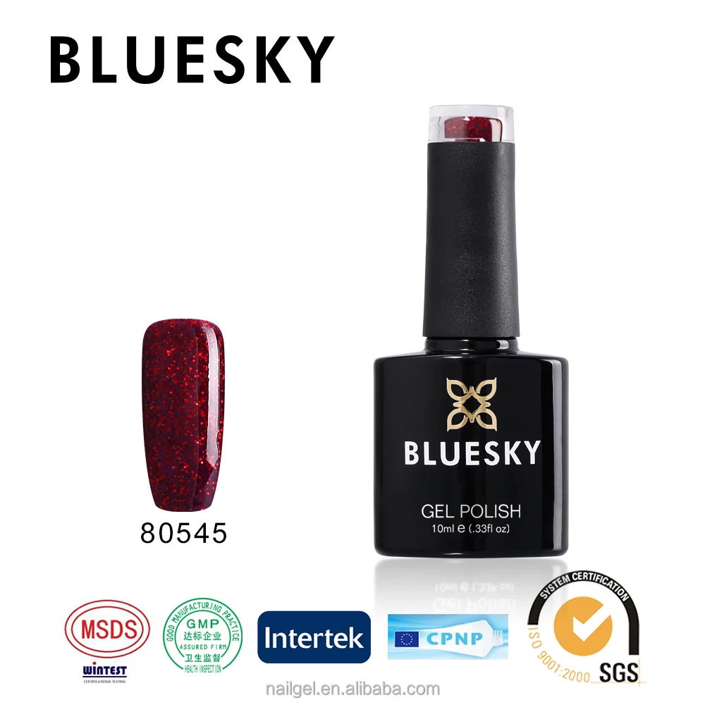 Newest holiday colors BLUESKY soak off uv gel nail polish