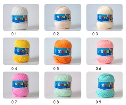 colorful factory OEM cotton milk 6ply yarn for hand knitting