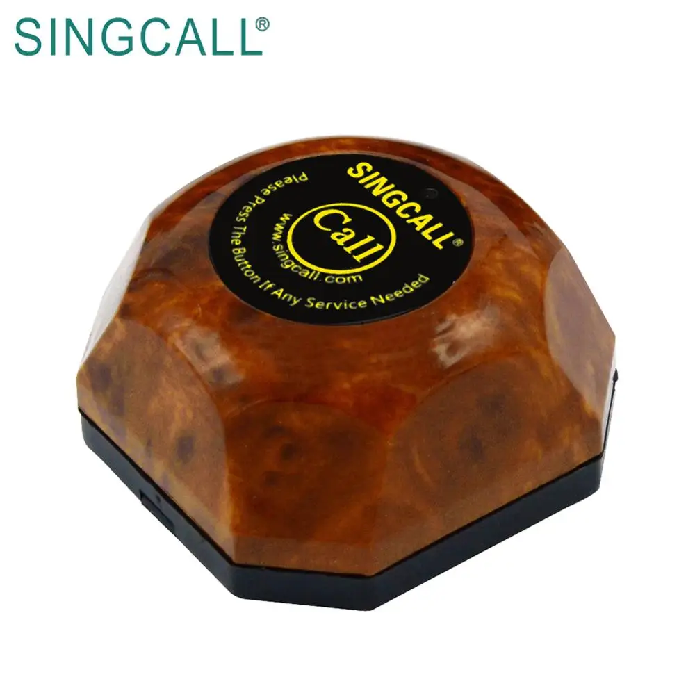 Беспроводной звонок SINGCALL, кнопка пейджера для ресторана, деревянный пейджер APE560