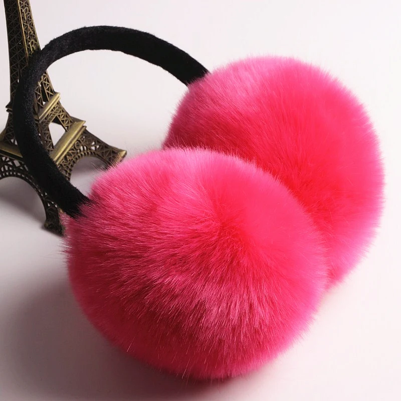 
Russian Style Winter Ear Protection Ladies Plush Faux Fur Ear Muffs baby earmuffs winter 