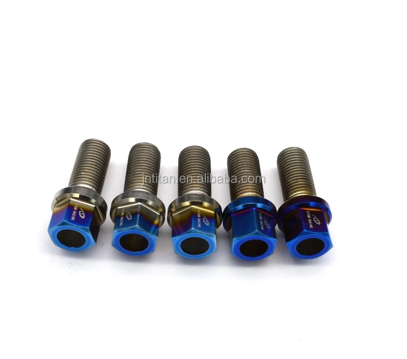 Gr5 titanium wheel bolt M14*1.5*28mm with ball seat