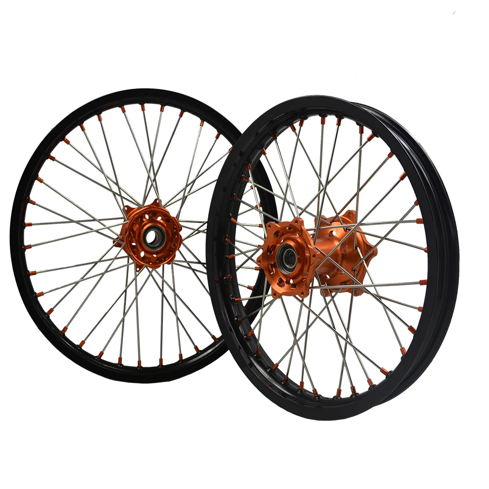 SXF EXC SX Motocross Dirt bike CNC 19Inch 21Inch Alloy spoked wheels
