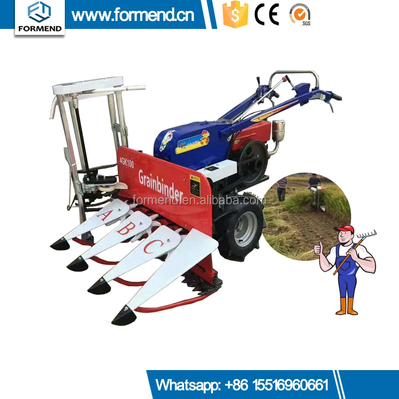 Korea mini reaper binder-mini rice combine harvester