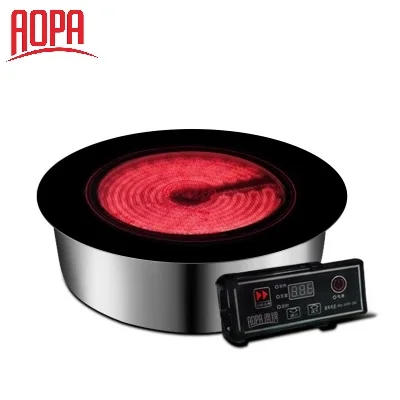 AOPA 2500w commercial built-in vitro ceramic hob