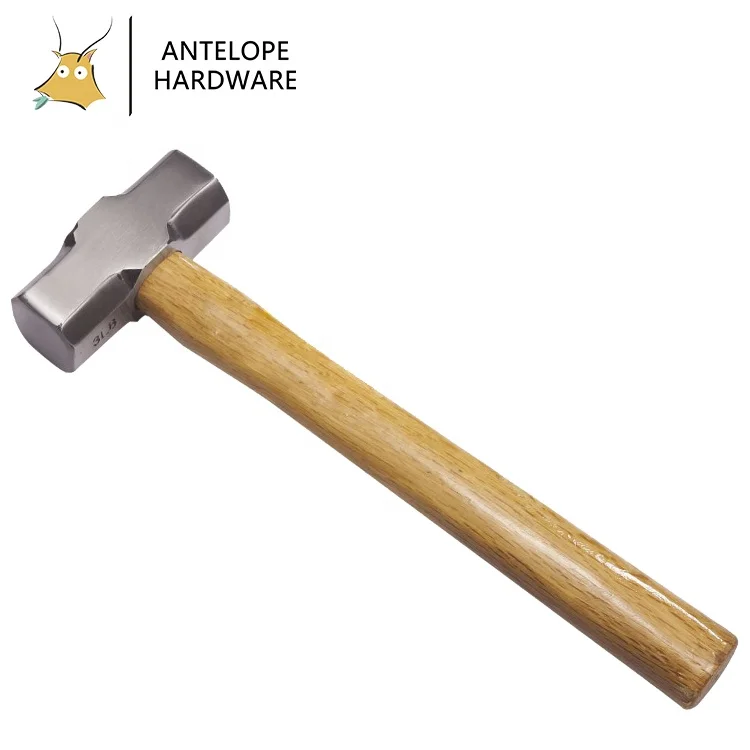 Серебряный Кованый Стальной деревянный шарик, ручка молотка, кувалда