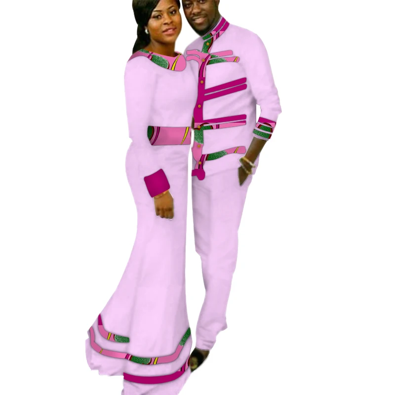 Милая парная одежда для влюбленных, подарок на день Святого Валентина, женские Макси-платья с длинным рукавом и Мужская рубашка, большой размер WYQ87