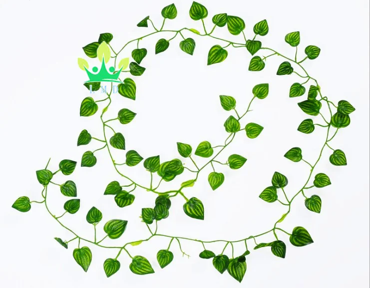 LMD Artificial Hanging Plant,84 Feet Silk English Ivy Vine Garland Arrangement Faux Green Leaves Wreath Home Decor Pack of 12