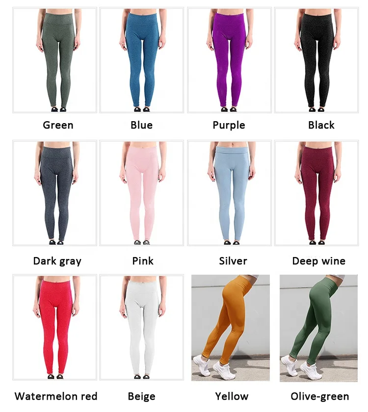 
Tummy Control Gym Leggings Fitness, High Waisted Workout Seamless Leggings <span style=