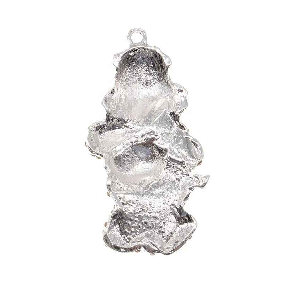 Cute Cartoon Character Crystal Bear Pendant Rhinestone Crystal Animal Charm Pendants For Necklace