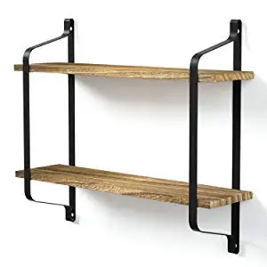 Metal rack torched color Wall mounted shelf