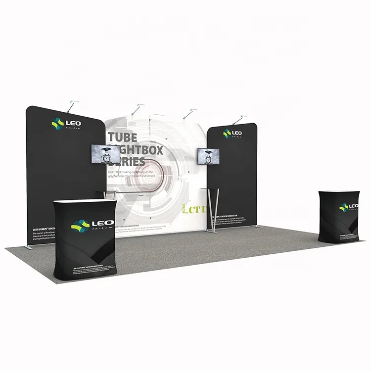 Simple Installation 2022 International Standard Modular Tension Fabric Aluminium Trade Show Booth Exhibition Stand