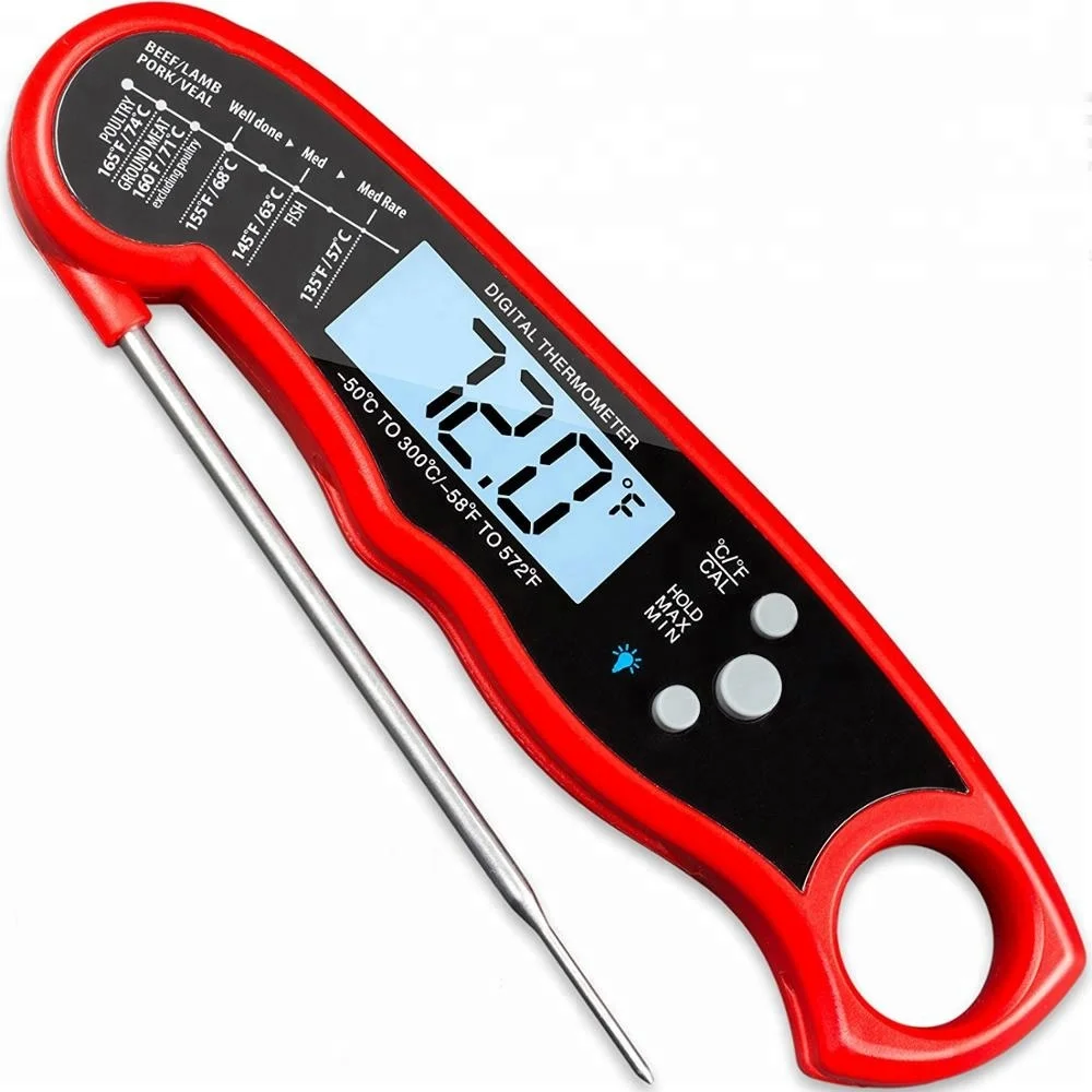 
Hot Selling Folding Waterproof Instant Read Kitchen Milk Meat Food Digital Thermometer for Outdoor Cooking BBQ  (60799272781)