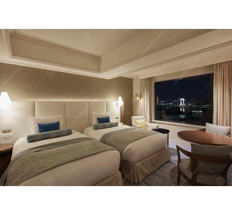 Contemporary Style Wooden Hotel Room Furniture Sets Hotel Bedroom Furniture Sets Upholstered