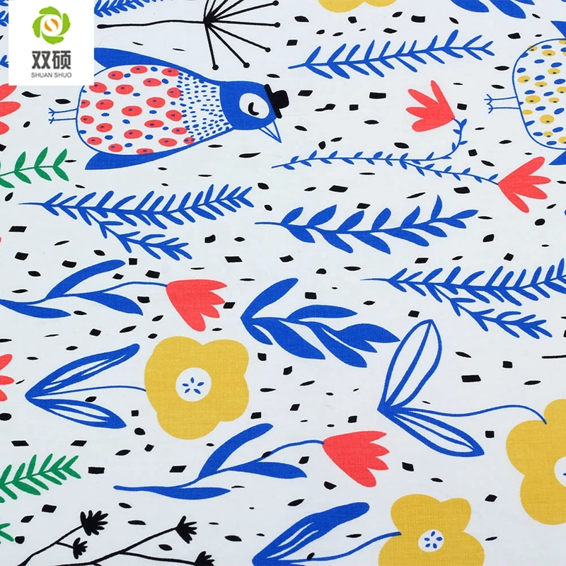 Wholesale Floral Printed Cotton Fabric Tecidos Quilting Textiles For DIY Sewing Home Decoration Crafts