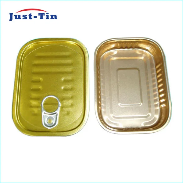 Empty food can rectangular can for sardines