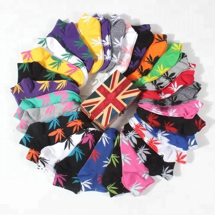 New Marijuana Leaf Socks, Weed Leaf Socks, No Show Sock