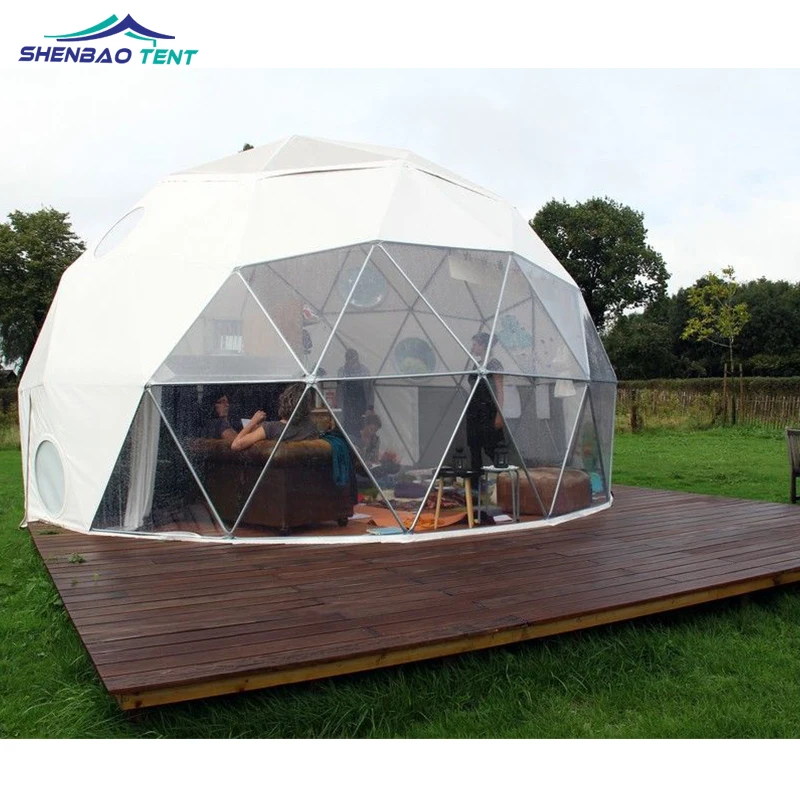 Transparent Half Sphere Dome Roof Glamping Resort Tents