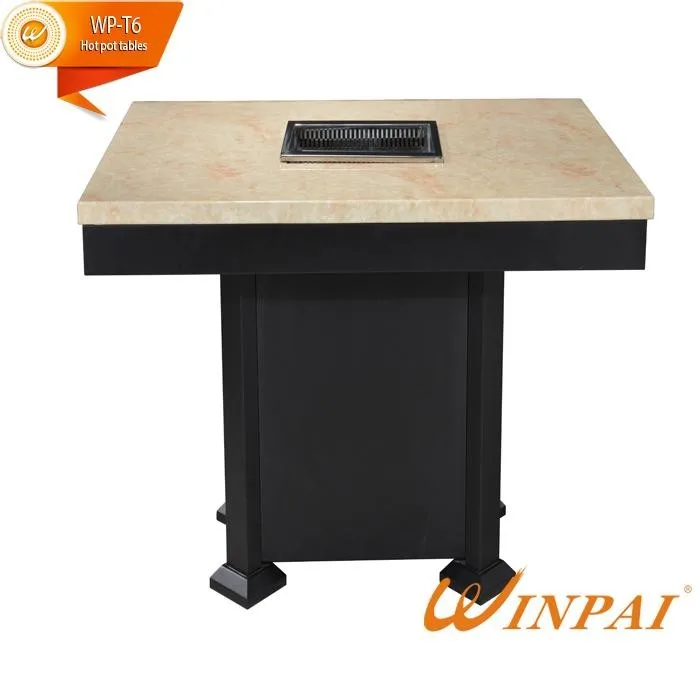 
Wooden Frame Marble Table Top Restaurant Table and Dining Table Set 