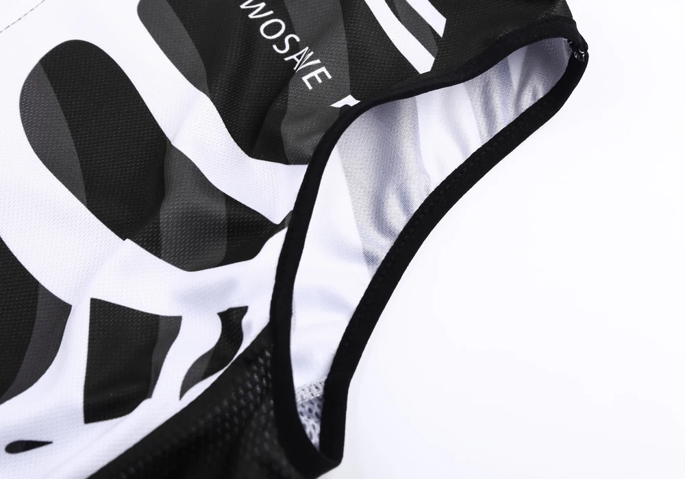 WOSAWE Sleeveless Cycling Jersey Skeleton Breathable Bike Wear Tights for summer Riding