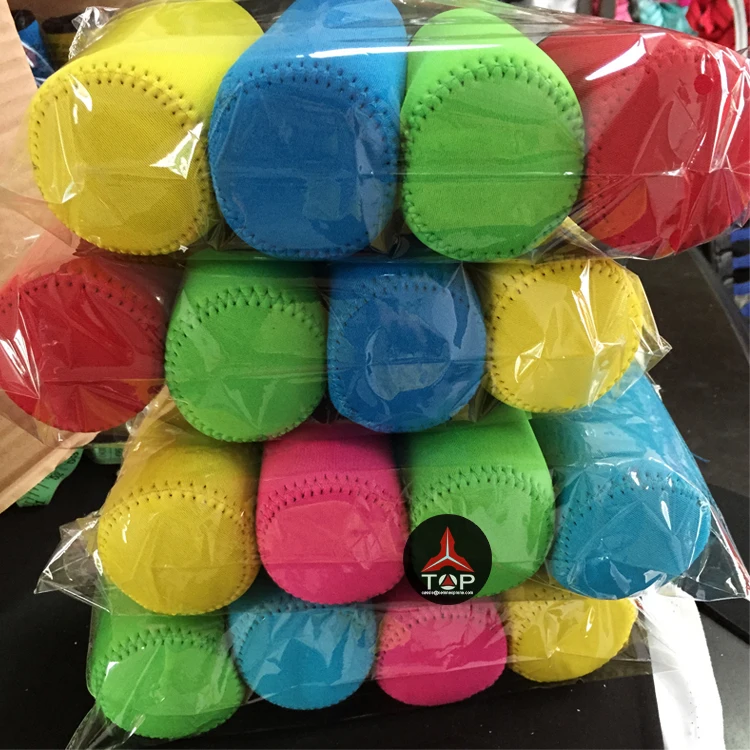 2024 new design foldable neoprene 4mm Beer Can Cooler Sleeves stubby cooler holder with Stitched Fabric Edges