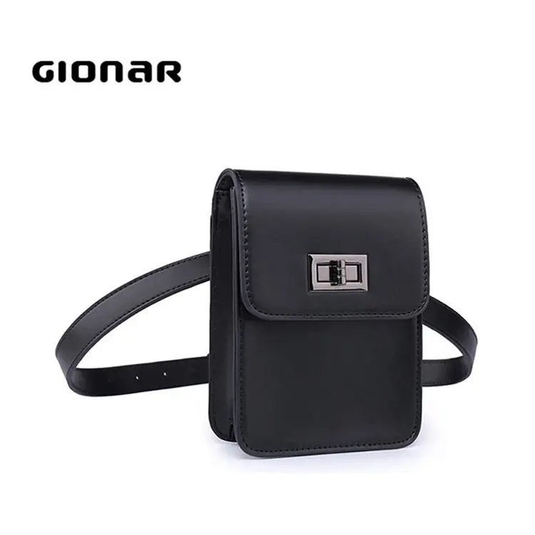 Custom Genuine Leather Multifunctional Phone Bags Ladies Pouch Belt Leather Waist Bag