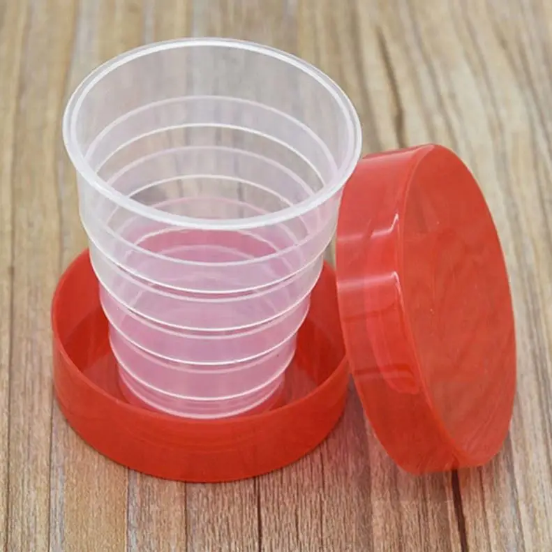 500ml Food Grade Plastic Telescopic Folding Cup Collapsible Cup Foldable Cup with ml marks