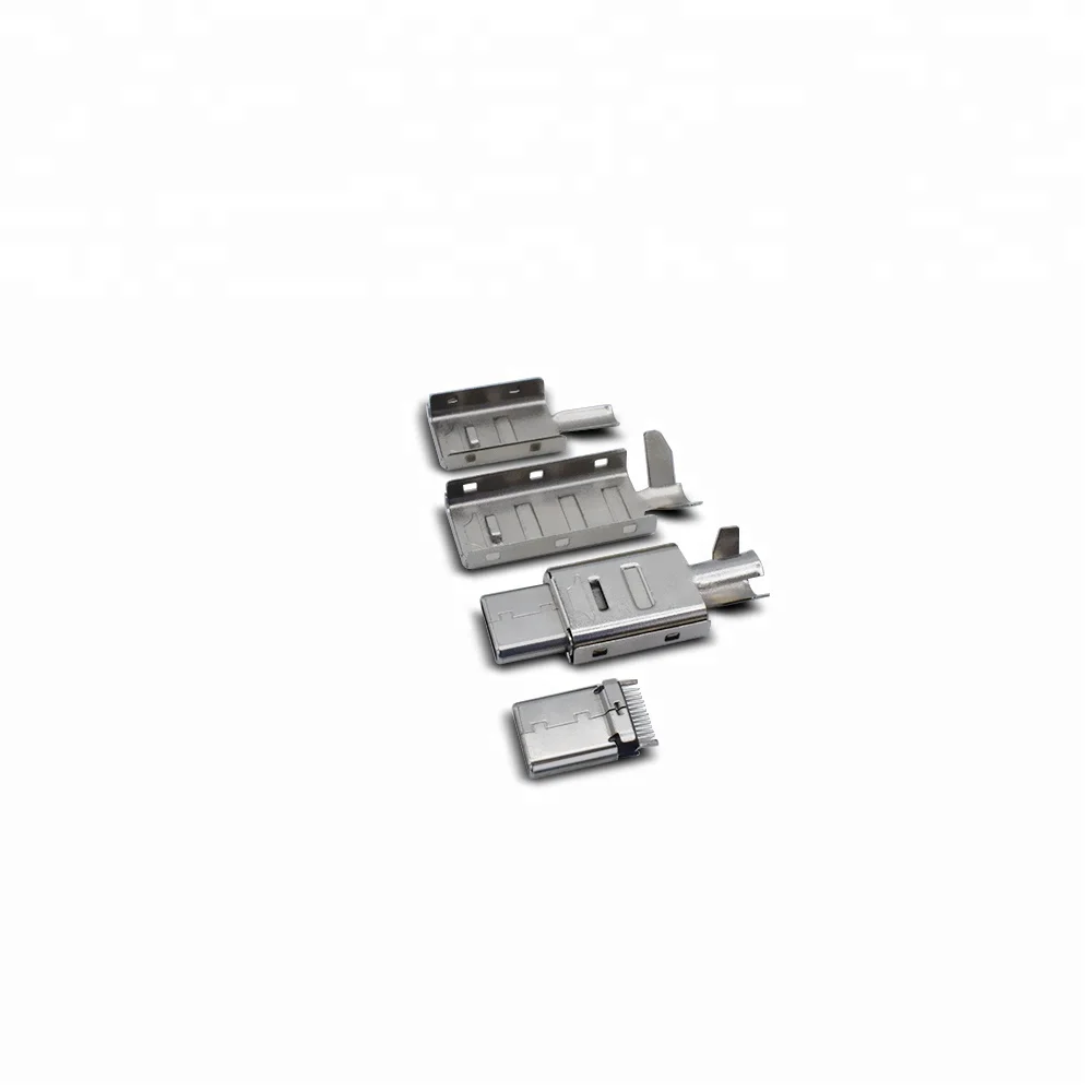 Factory manufacture C type usb metal housing male connector