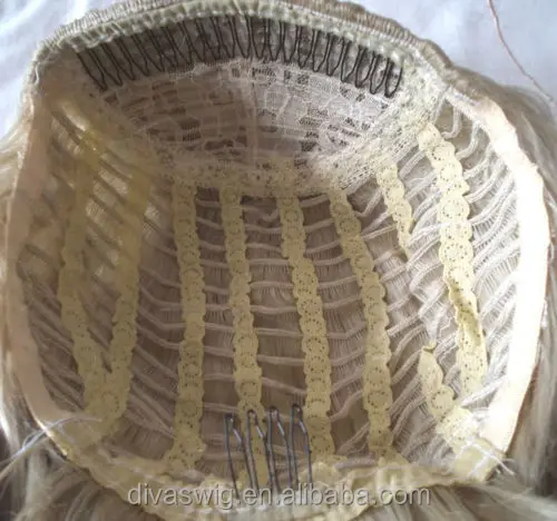 Hot selling 613 virgin blonde semi human clip in  half remy hair 3/4 wigs