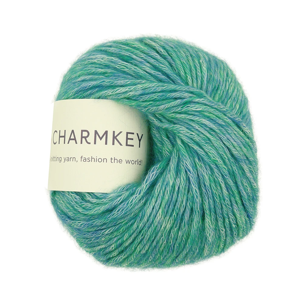 Charmkey raw melange 100 % acrylic fancy yarncraft brush yarn for hand knitting patterns