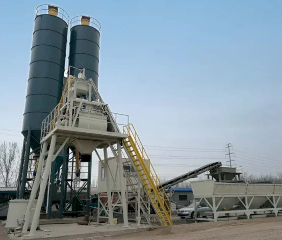 HZS50 concrete mixing plant 50 cbm/h cement patching plant