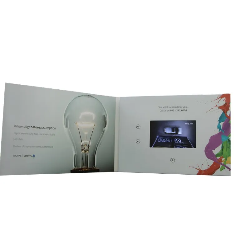 
New Business Folder Advertising Different Screen LCD Video Brochure 