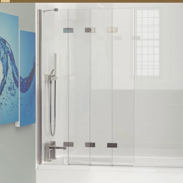 
Folding frameless bath screen for bathroom 4BASC2PFOUTSLH 