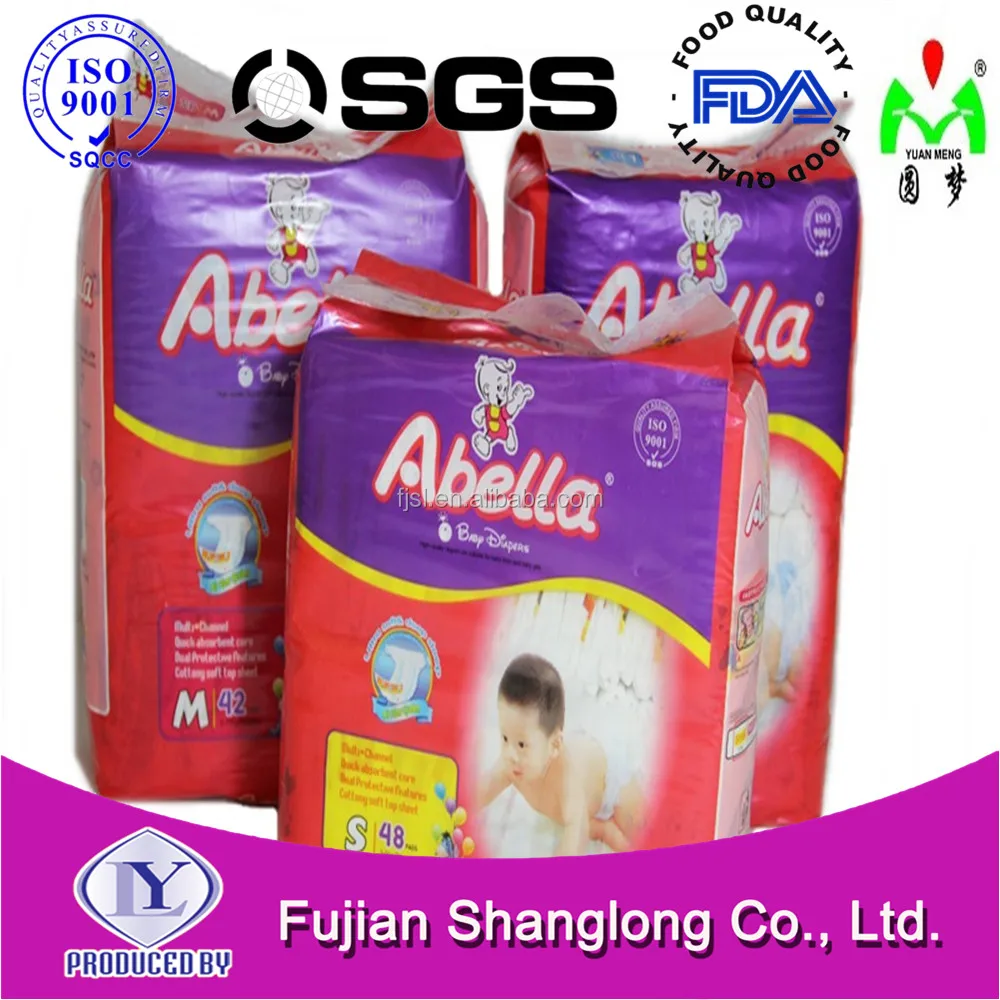 ABELLA Africa Market Quanzhou Disposable Sleepy Baby Diaper Manufacturers In China baby diaper supplier