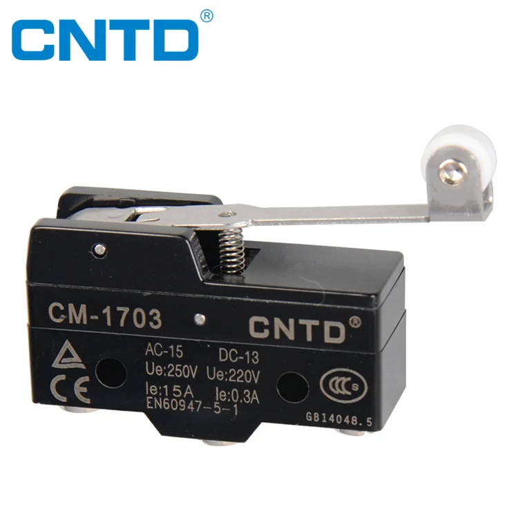 CNTD Professional Manufacturer 1NO1NC Roller Plunger Micro Door Switch Z-15GQ22-B (CM-1308)