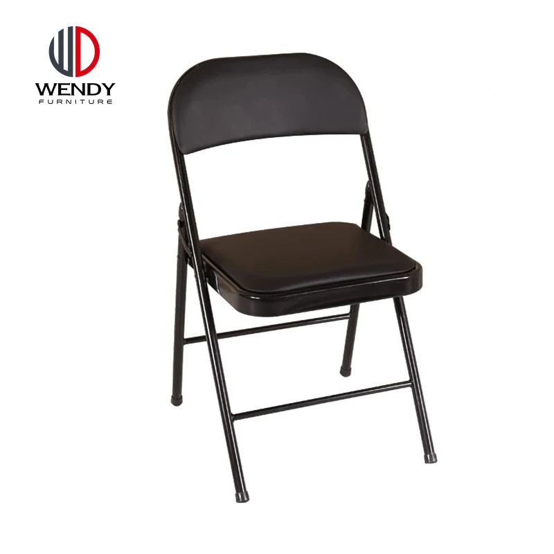 China factory cheap price metal iron folding wedding dining chairs for restaurant