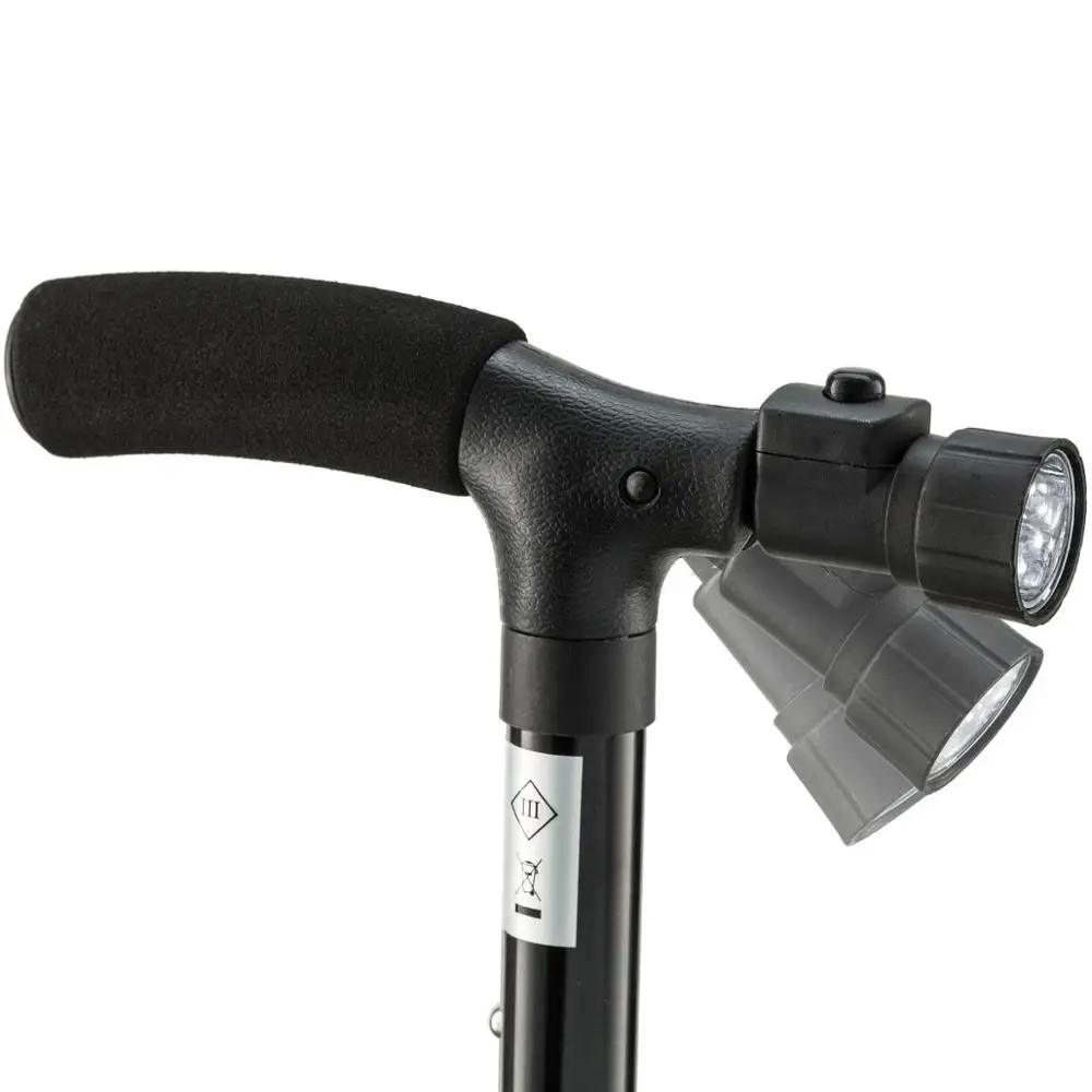 2018 best sale china suppliers medical equipement LED Folding old man telescopic walking stick,