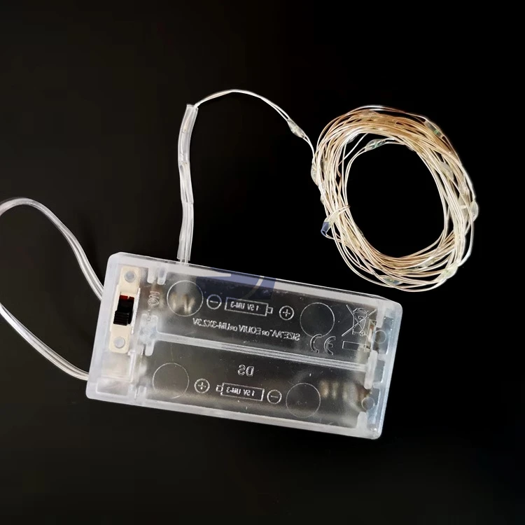 2*AA Battery Powered  Led Mini Copper Wire String Lights for Bedroom Christmas Parties Wedding Centerpiece Decoration(3M 30LED)