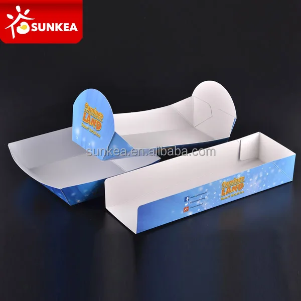 Disposable brown kraft paper boat paper food tray