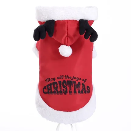 2018 New Design Christmas Cat Apparel Cute Reindeer Shaped Keep Warm Dog Clothes