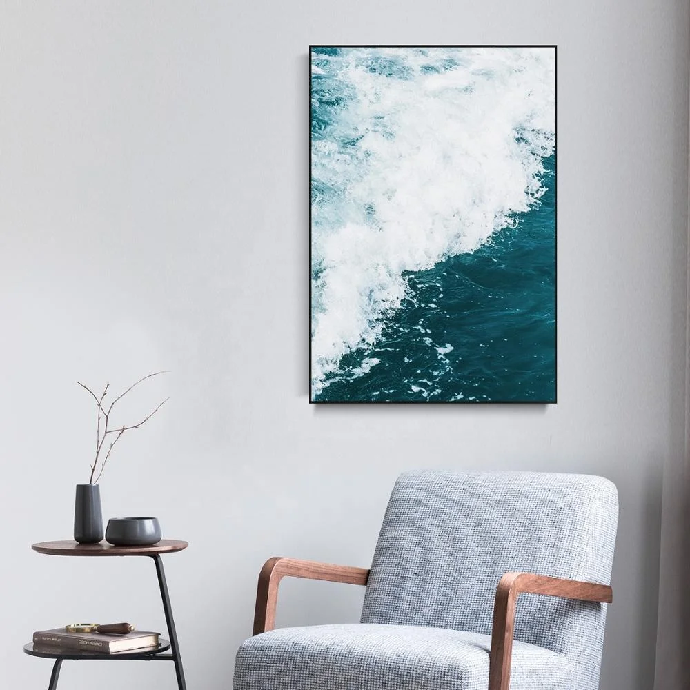 Самая популярная Абстрактная Картина на холсте морская волна Художественная печать для современного настенного декора