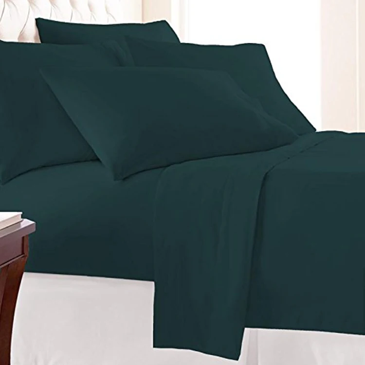 1800 TC Soft Feeling Like Egypt Cotton Microfiber Bed Linen Solid Color