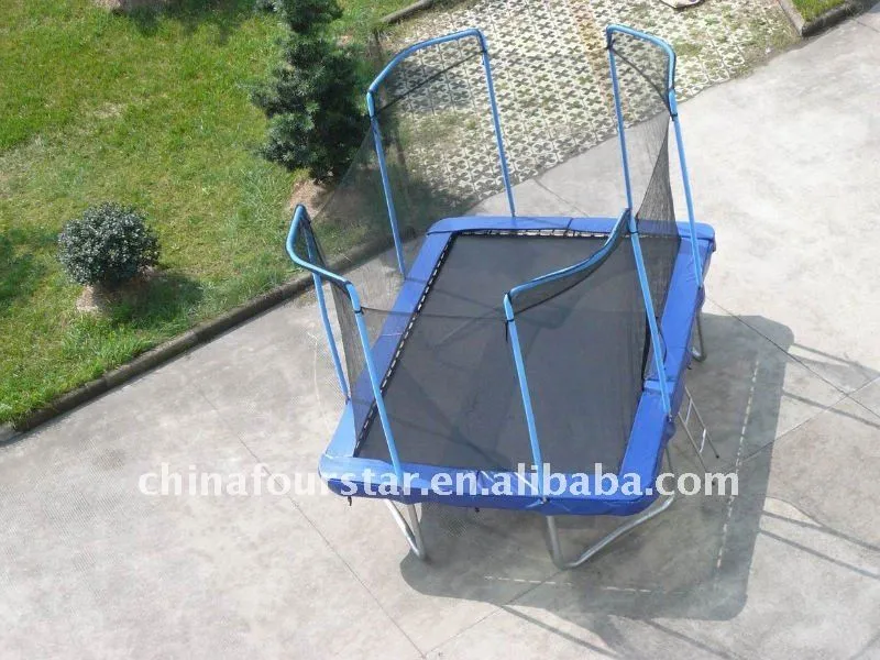 8 футов * 12 футов наружный садовый прямоугольный батут с защитной сеткой